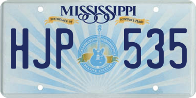 MS license plate HJP535
