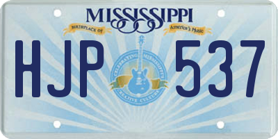 MS license plate HJP537