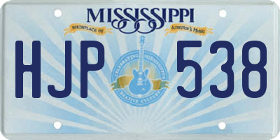 MS license plate HJP538