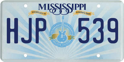 MS license plate HJP539