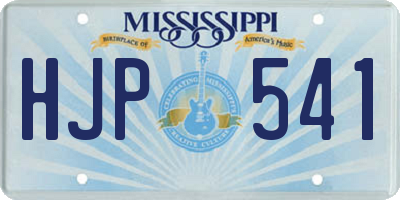 MS license plate HJP541