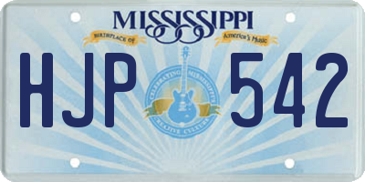 MS license plate HJP542