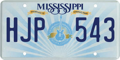 MS license plate HJP543