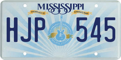 MS license plate HJP545