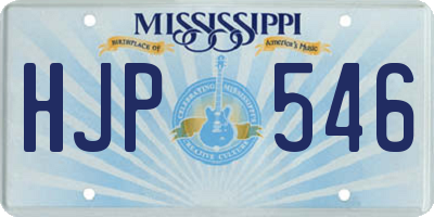 MS license plate HJP546