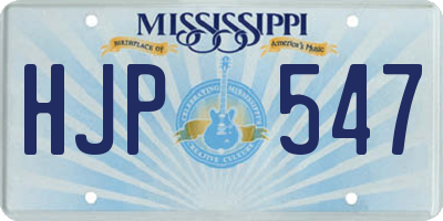 MS license plate HJP547