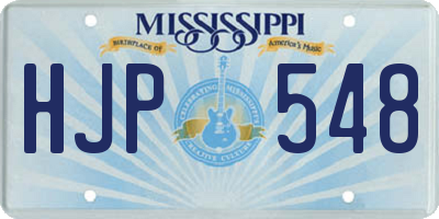 MS license plate HJP548