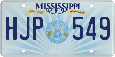 MS license plate HJP549