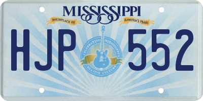 MS license plate HJP552