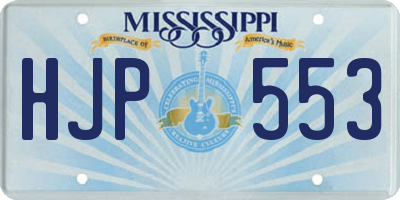 MS license plate HJP553