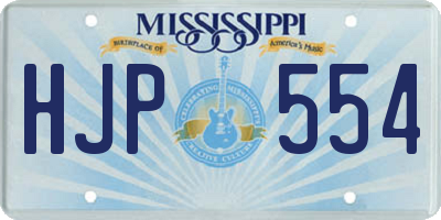 MS license plate HJP554