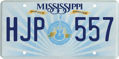 MS license plate HJP557