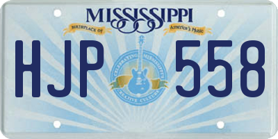 MS license plate HJP558