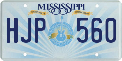 MS license plate HJP560