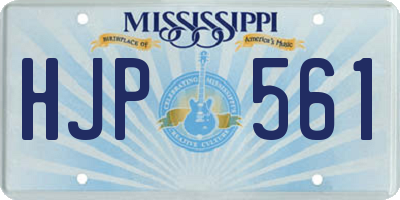 MS license plate HJP561