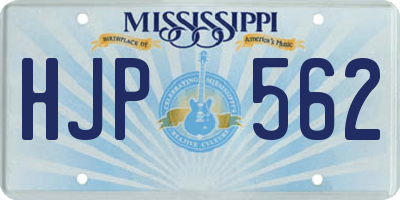 MS license plate HJP562