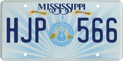 MS license plate HJP566