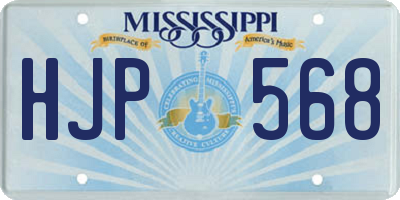MS license plate HJP568