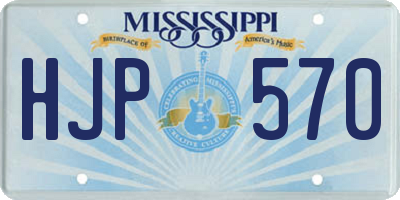 MS license plate HJP570