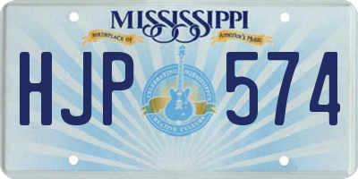 MS license plate HJP574