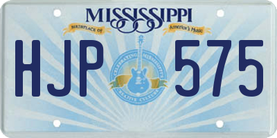 MS license plate HJP575