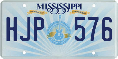MS license plate HJP576