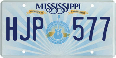 MS license plate HJP577