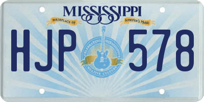 MS license plate HJP578
