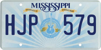 MS license plate HJP579