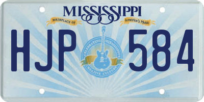 MS license plate HJP584
