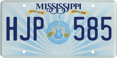 MS license plate HJP585