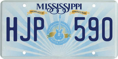 MS license plate HJP590