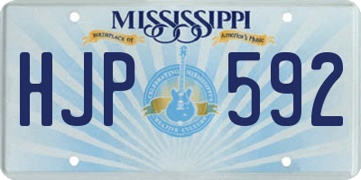 MS license plate HJP592