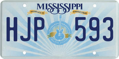 MS license plate HJP593