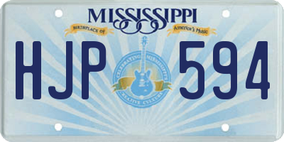 MS license plate HJP594