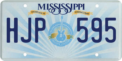 MS license plate HJP595