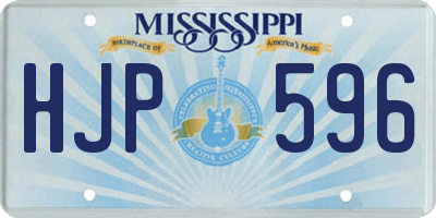 MS license plate HJP596