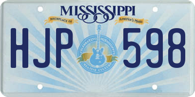 MS license plate HJP598
