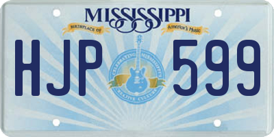 MS license plate HJP599