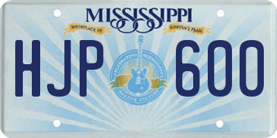 MS license plate HJP600