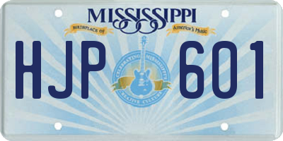 MS license plate HJP601