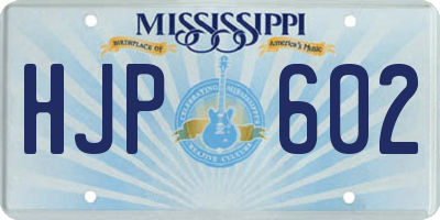 MS license plate HJP602