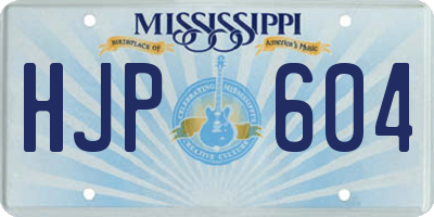 MS license plate HJP604