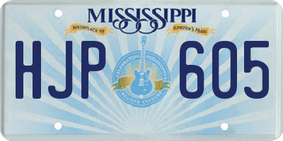 MS license plate HJP605