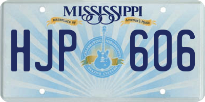 MS license plate HJP606