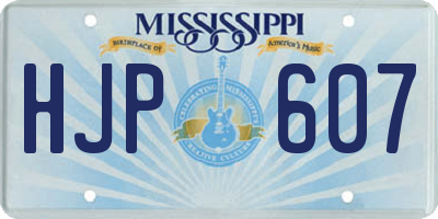 MS license plate HJP607