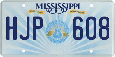 MS license plate HJP608