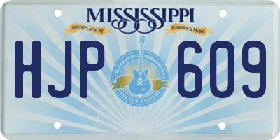 MS license plate HJP609