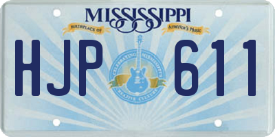 MS license plate HJP611