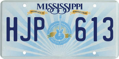 MS license plate HJP613